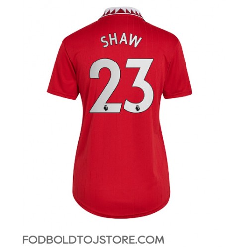 Manchester United Luke Shaw #23 Hjemmebanetrøje Dame 2022-23 Kortærmet